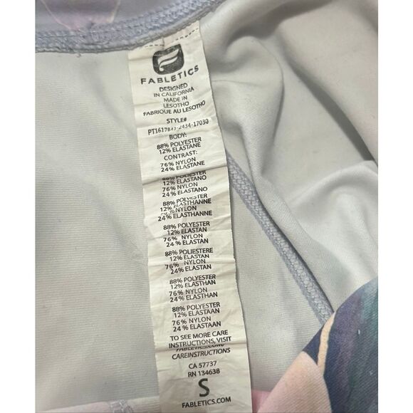 Fabletics Floral Define Power Hold High-Waisted Athleticwear Yoga Leggings S - Picture 4 of 4